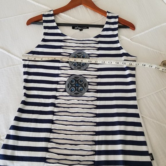 NWT Cute high/low organic cotton tunic, S Nepal - Picture 7 of 12